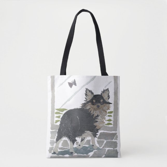 Bolsa Tote Chihuahua, cão, moderno (Frente)