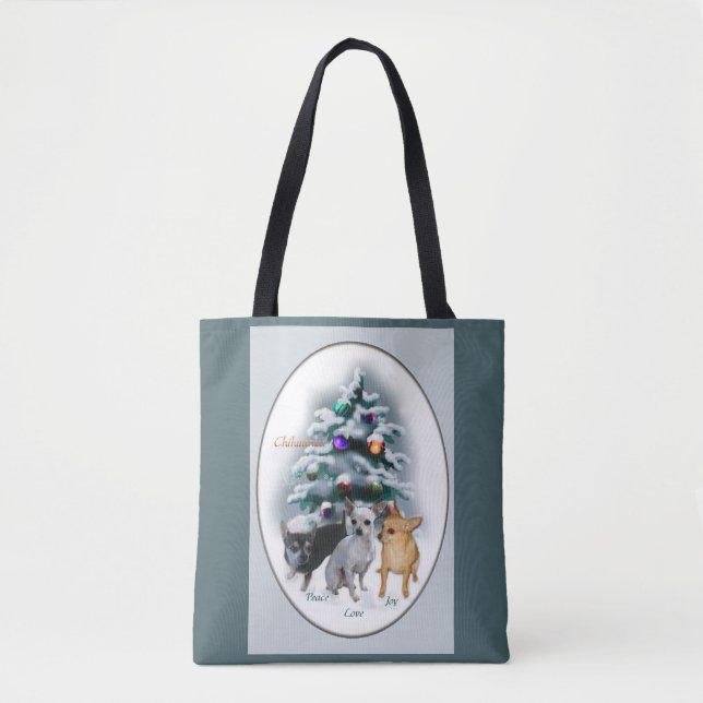 Bolsa Tote Chihuahua Christmas (Frente)