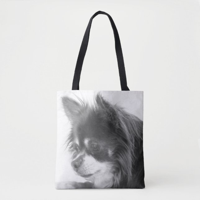 Bolsa Tote Chihuahua Dog Portrait (Frente)