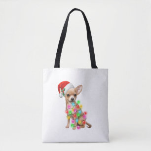 Bolsa Tote Chihuahua Dogs Árvore Natal Sweater Xmas Gifts P