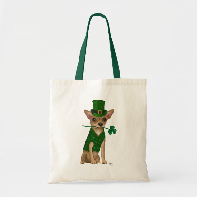 Bolsa Tote Chihuahua Leprechaun (Frente)