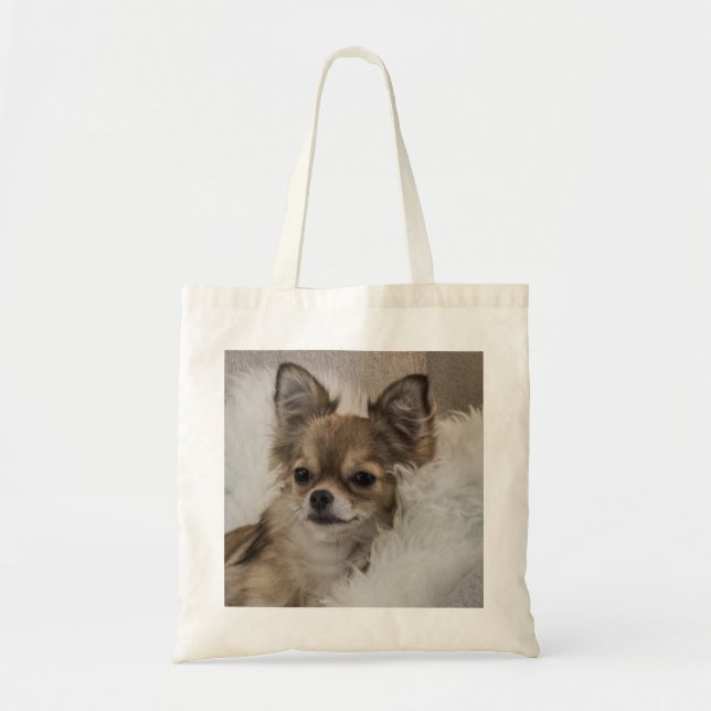 Bolsa Tote Chihuahua Mimado Relaxando (Frente)