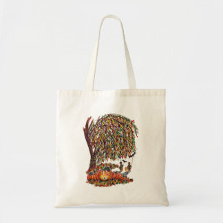 Bolsa Tote Children Playing Bats Halloween Watercolor