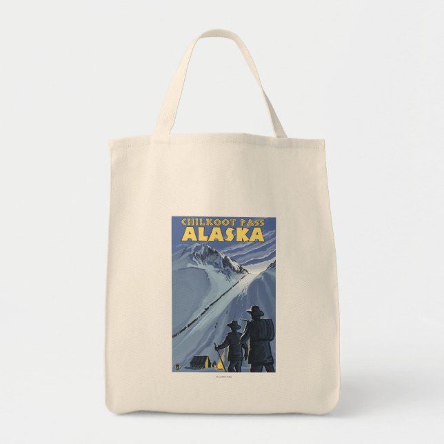Bolsa Tote Chilkoot Pass, Dourados do Alasca (Frente)