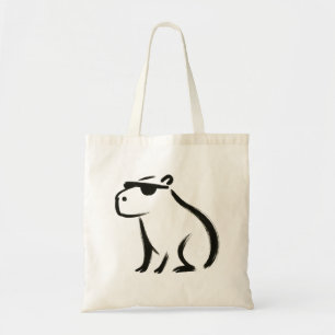 Bolsa Tote Chill Capybara - Saco com Design de Pincel de Tint