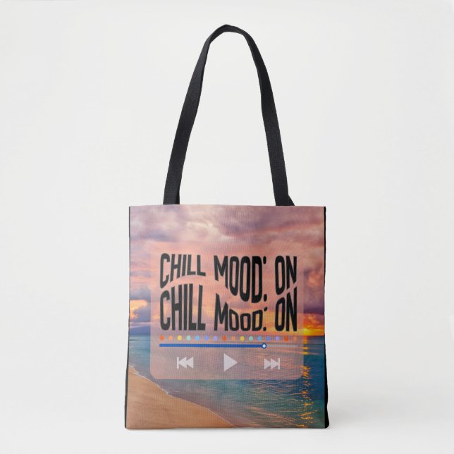 Bolsa Tote Chill Mood On Retro Beach Art (Frente)