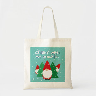 Bolsa Tote Chillin com meus nômadas Feriado de Natal engraç