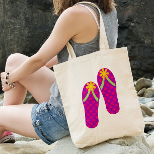 Bolsa Tote Chinelos de girassóis