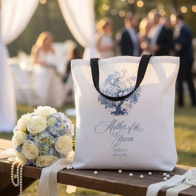 Bolsa Tote Chinoiserie Wedding Tree Motif Mãe Groom ID1094 (Criador carregado)