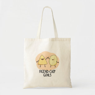 Bolsa Tote Chip Pun Cute de Metas de Amigo