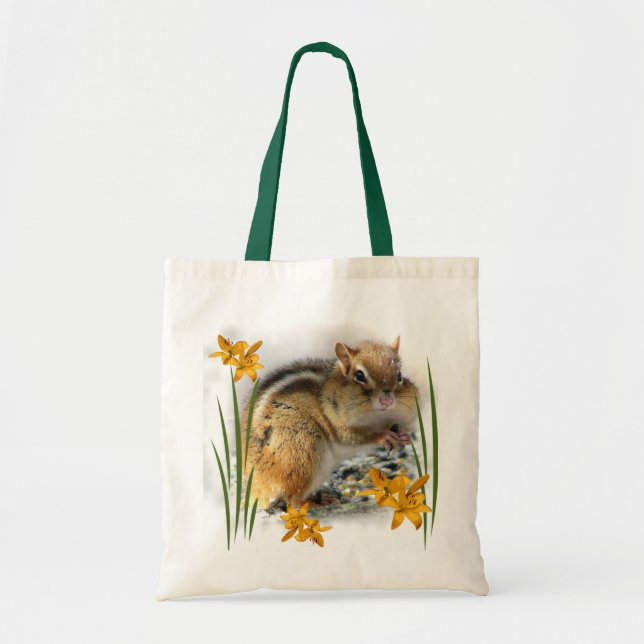 Bolsa Tote Chipmunk na primavera (Frente)