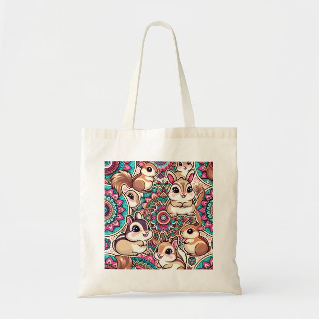 Bolsa Tote "ChipMunks & Cottontails" (Frente)