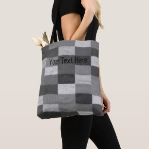 Bolsa Tote chique de patchwork com estilo retro