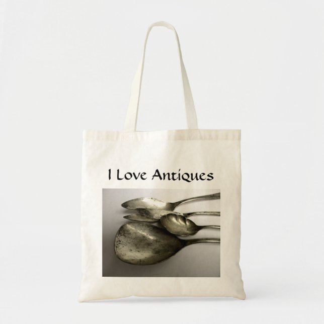 Bolsa Tote Chique de prateado antigo (Frente)