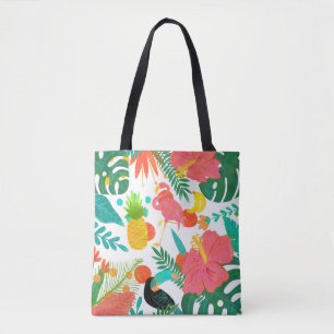 Bolsa Tote Chique floral do verão das folhas das impressões