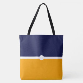 Bolsa Tote Chique Moderno Estilo Naval Azul Laranja Bloco de 