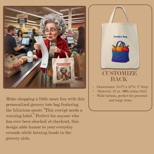 Bolsa Tote Chocado No Caixa Comida Divertida (Criador carregado)