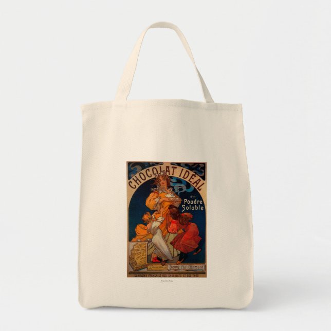 Bolsa Tote Chocolat Ideal Vintage Poster Europe (Frente)