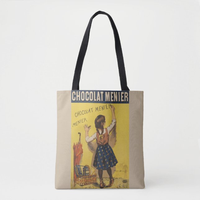 Bolsa Tote Chocolat Menier Little Girl Escrevendo (Frente)