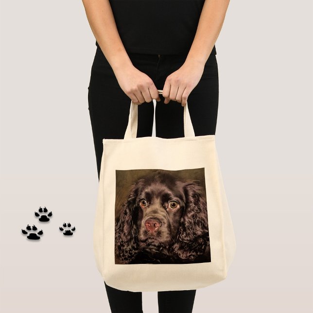 Bolsa Tote Chocolate Cocker Spaniel (Criador carregado)