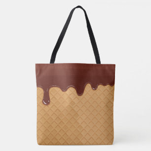 Bolsa Tote Chocolate de Coleta de Sorvete Faux
