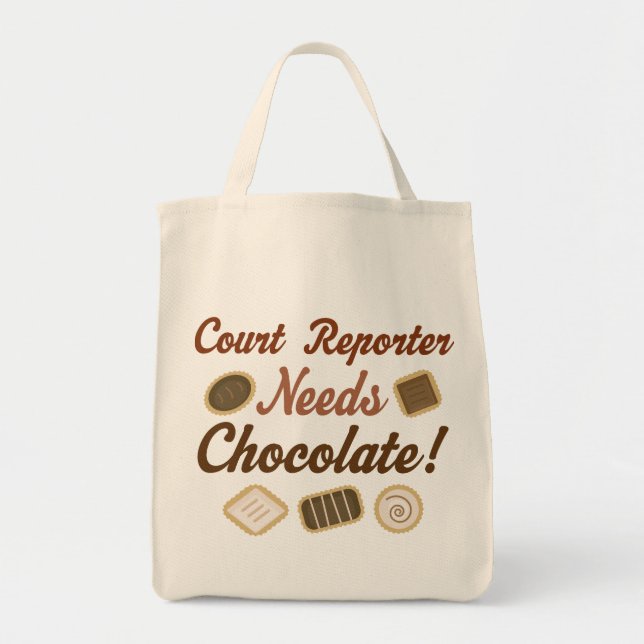 Bolsa Tote Chocolate do repórter de corte (Frente)