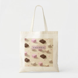 Bolsa Tote Chocolate e marshmallow de pastel branco personali
