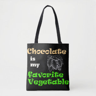 Bolsa Tote Chocolate é meu Legume Favorito