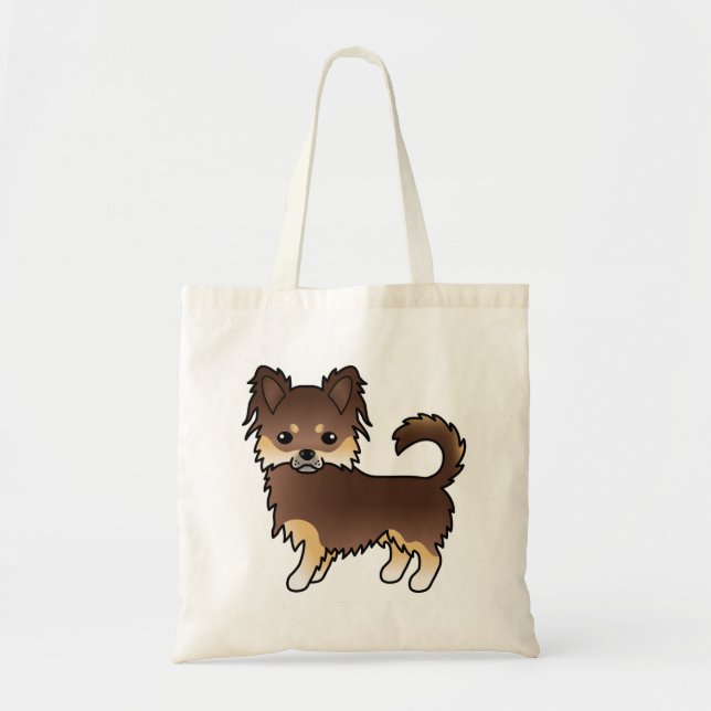 Bolsa Tote Chocolate E Tan Long Casaco Chihuahua (Frente)