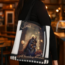 Bolsa Tote Chocolate Engraçado Esquilo Chocolónico