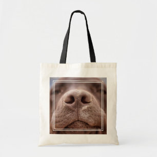 Bolsa Tote Chocolate Labrador Nose Closeup