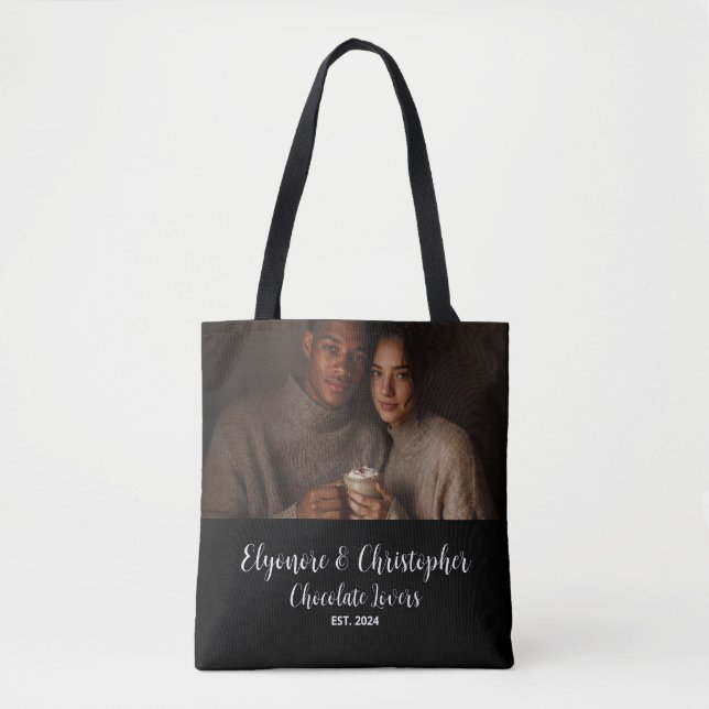 Bolsa Tote Chocolate Lovers Couple Established Photo Gift (Frente)