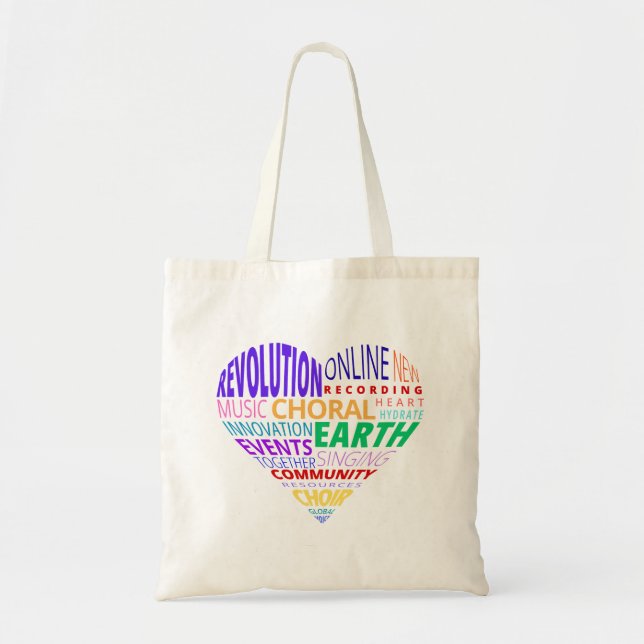 Bolsa Tote Choir of the Earth Word Cloud (Frente)