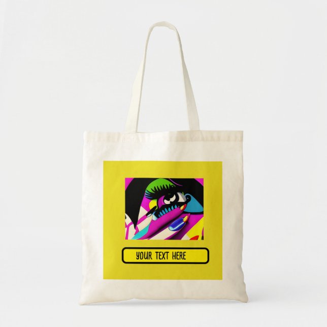 Bolsa Tote chorando por você pshycodelic editável (Frente)