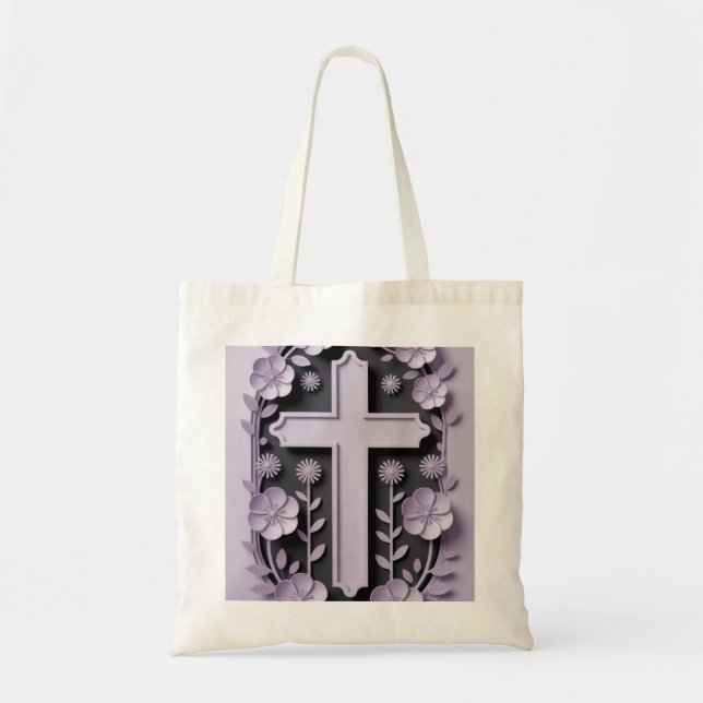 Bolsa Tote "Christian Cross Jumbo Tote Bag - Ai design (Frente)