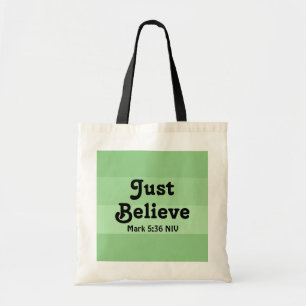 Bolsa Tote Christian Faith Apenas Acredite na Bíblia Versa Ve