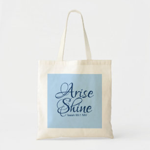 Bolsa Tote Christian Faith Surge e Bíblia Brilhante Verso Azu
