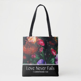 Bolsa Tote Christian Floral Namorados AMVE NUNCA FALHA