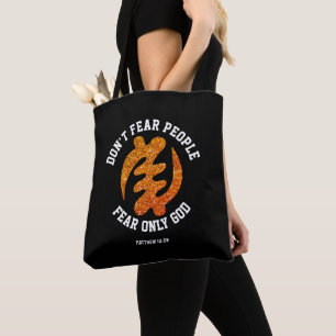 Bolsa Tote Christian Glitter GYE NYAME Adinkra Africano