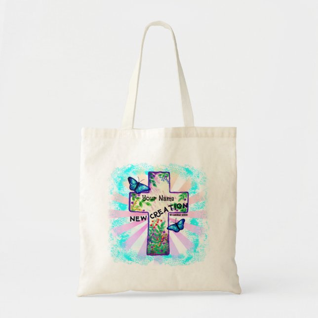 Bolsa Tote Christian New Creation Cross  (Frente)