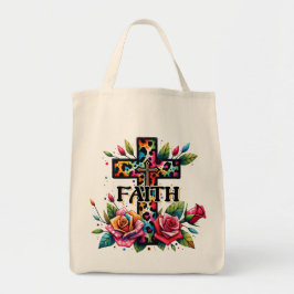 Bolsa Tote Christian Rainbow Faith Cross