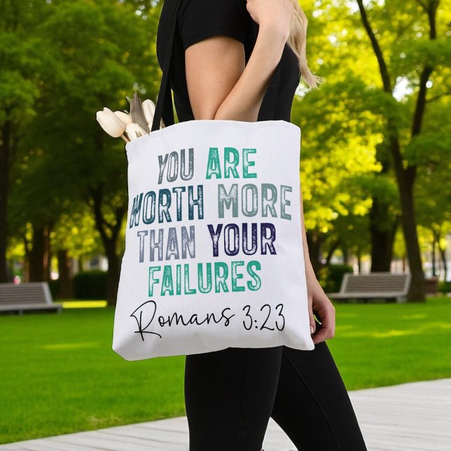 Bolsa Tote Christian You are Worth More Than Your Failures (Criador carregado)