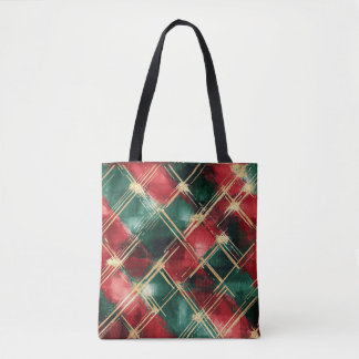 Bolsa Tote Christmas Holiday themed Red and Gold