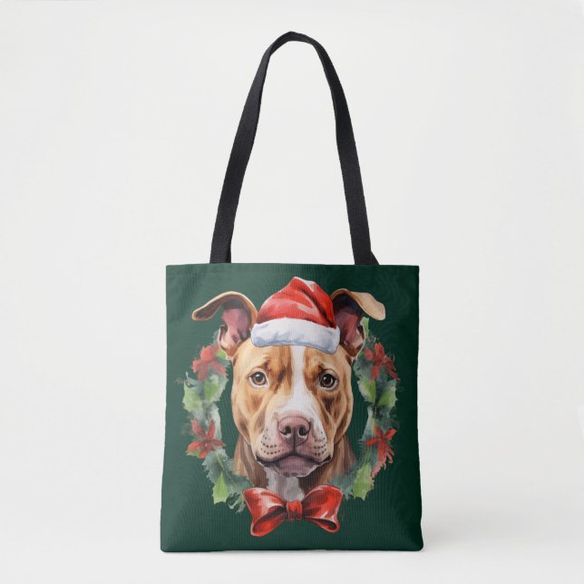Bolsa Tote Christmas Pitbull (Frente)