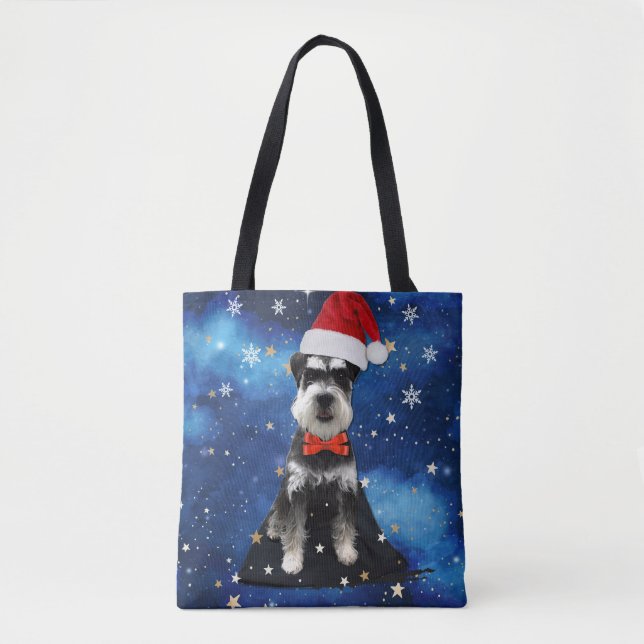 Bolsa Tote Christmas Schnauzer (Frente)