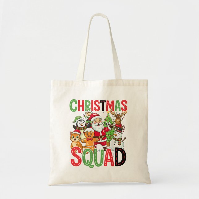 Bolsa Tote Christmas Squad Santa Family Matching Xmas (Frente)