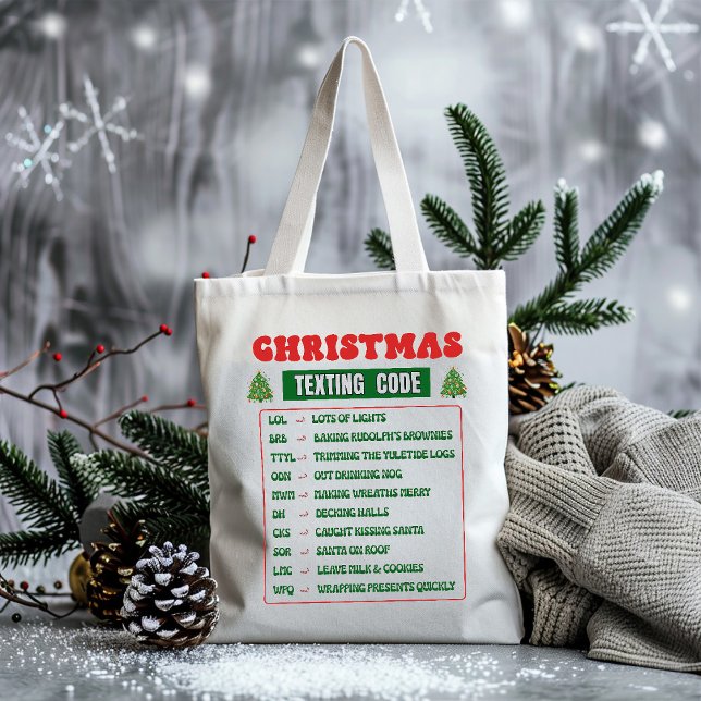 Bolsa Tote Christmas Texting Code  (Criador carregado)