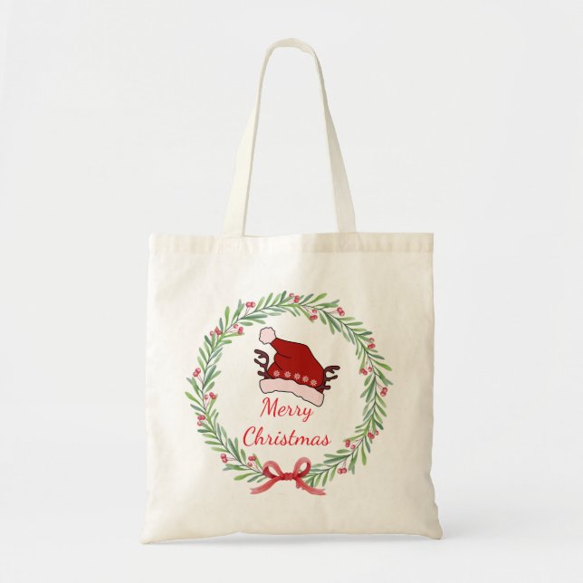 Bolsa Tote Christmas Tree Snowman Christmas Party  I (Frente)