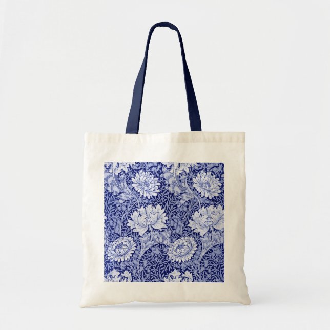 Bolsa Tote Chrysanthemum Blue, William Morris (Frente)