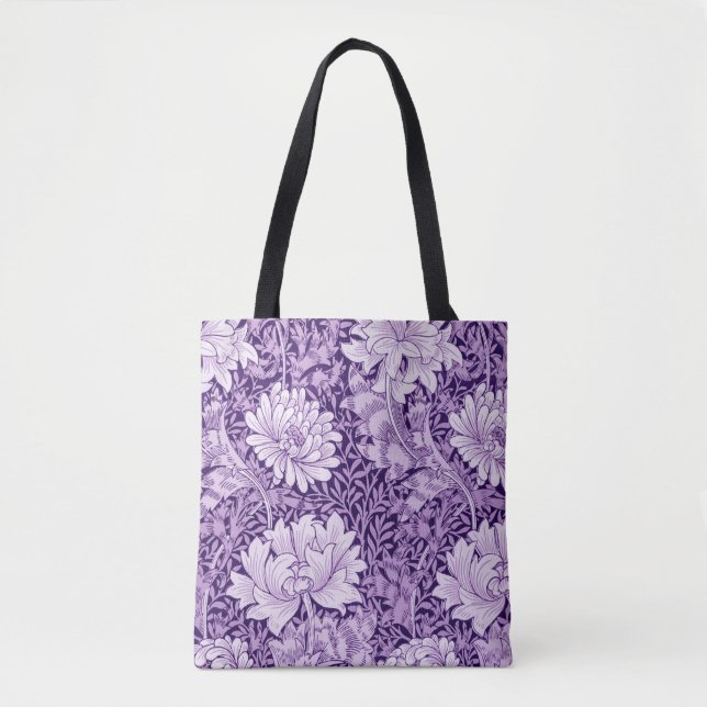 Bolsa Tote Chrysanthemum Purple, William Morris (Frente)